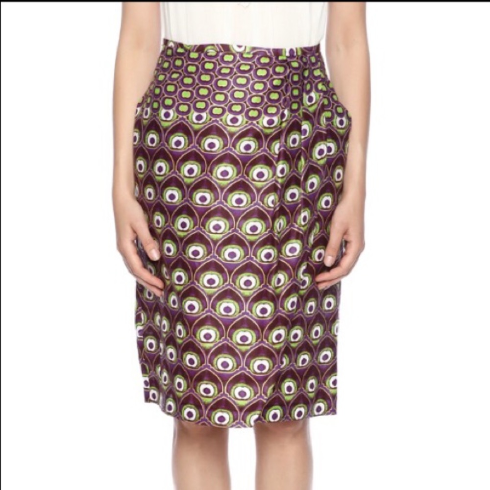 💜HILARY MACMILLAN💜PEACOCK PENCIL SKIRT W/POCKETS